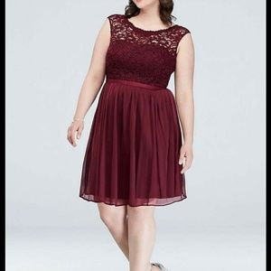 Davids Bridal lace top dress